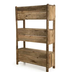 Etagère bibliothèque en bois de pin recyclé 5 niveaux DENVER
