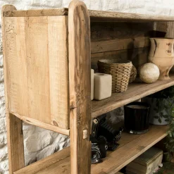 Etagère bibliothèque en bois de pin recyclé 5 niveaux DENVER