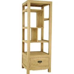 Etagère colonne destructurée hévéa 128cm MAORI