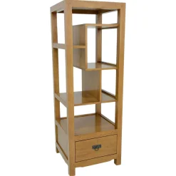 Etagère colonne destructurée hévéa 128cm MAORI
