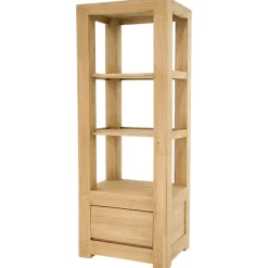 Etagère colonne moderne hévéa 146cm OLGA