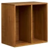 Etagère cube murale 2 niches bois de chêne 30 cm VARDE