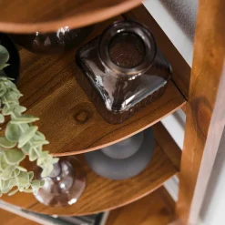Etagère d'angle en bois d'acacia massif MELBOURNE