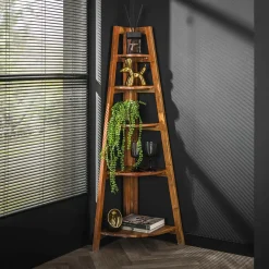 Etagère d'angle en bois d'acacia massif MELBOURNE