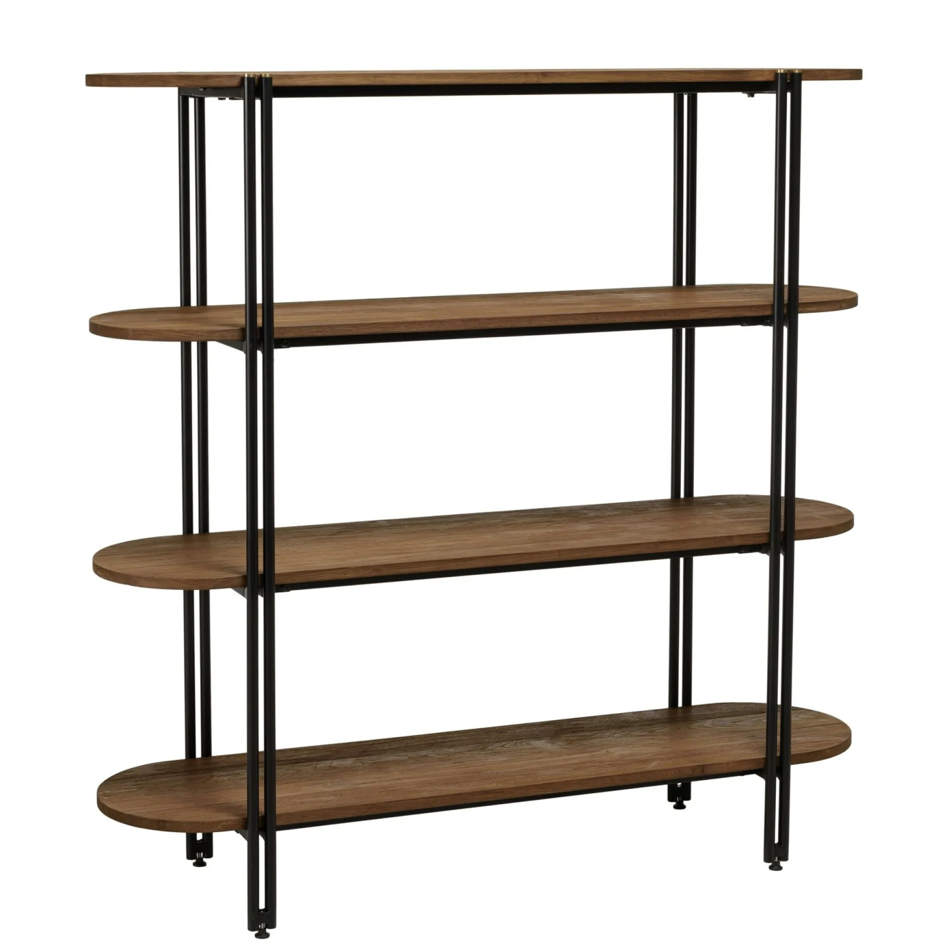 Etagère de rangement en teck et métal 4 niveaux 140 cm SWING