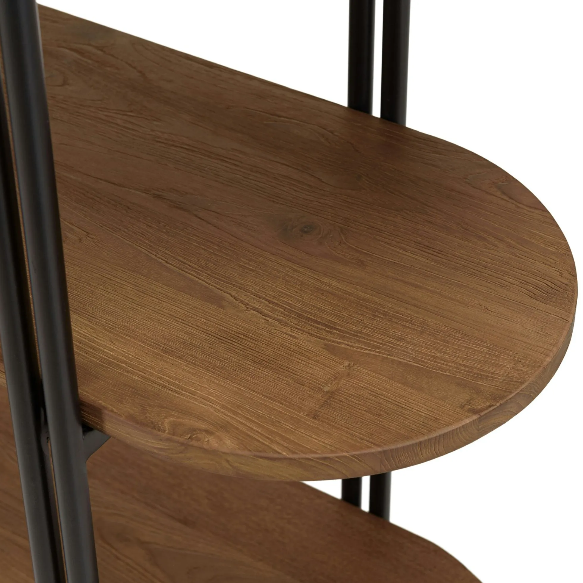 Etagère de rangement en teck et métal 4 niveaux 140 cm SWING