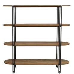Etagère de rangement en teck et métal 4 niveaux 140 cm SWING