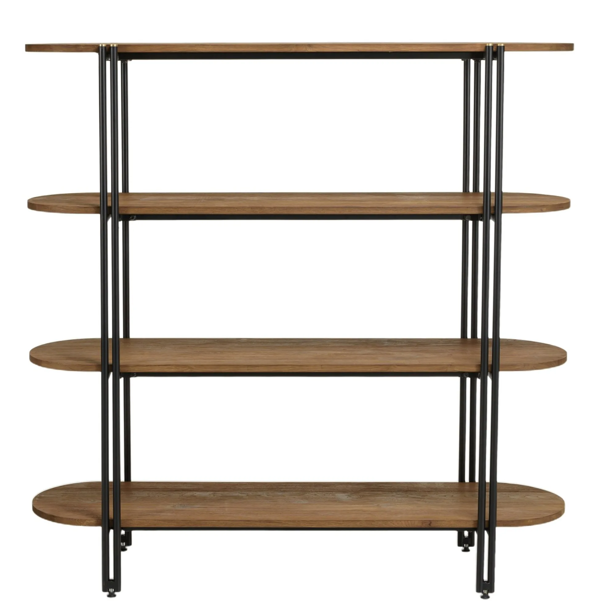 Etagère de rangement en teck et métal 4 niveaux 140 cm SWING