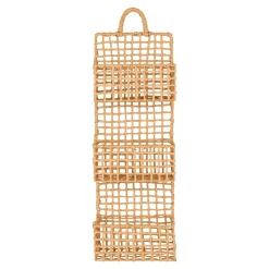 Etagère de rangement verticale en fibres naturelles, 3 paniers TALLINN