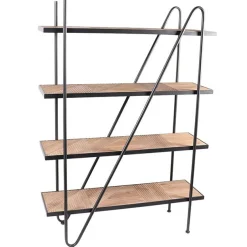 Etagère design 4 niveaux bois et métal ATELIER