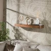 Etagère murale bois foncé plateau épais 100 cm NAKO