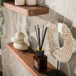 Etagère murale bois foncé à plateau épais 60 cm (lot de 3) NAKO