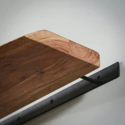 Etagère murale bois massif bordure naturelle 120 cm MELBOURNE