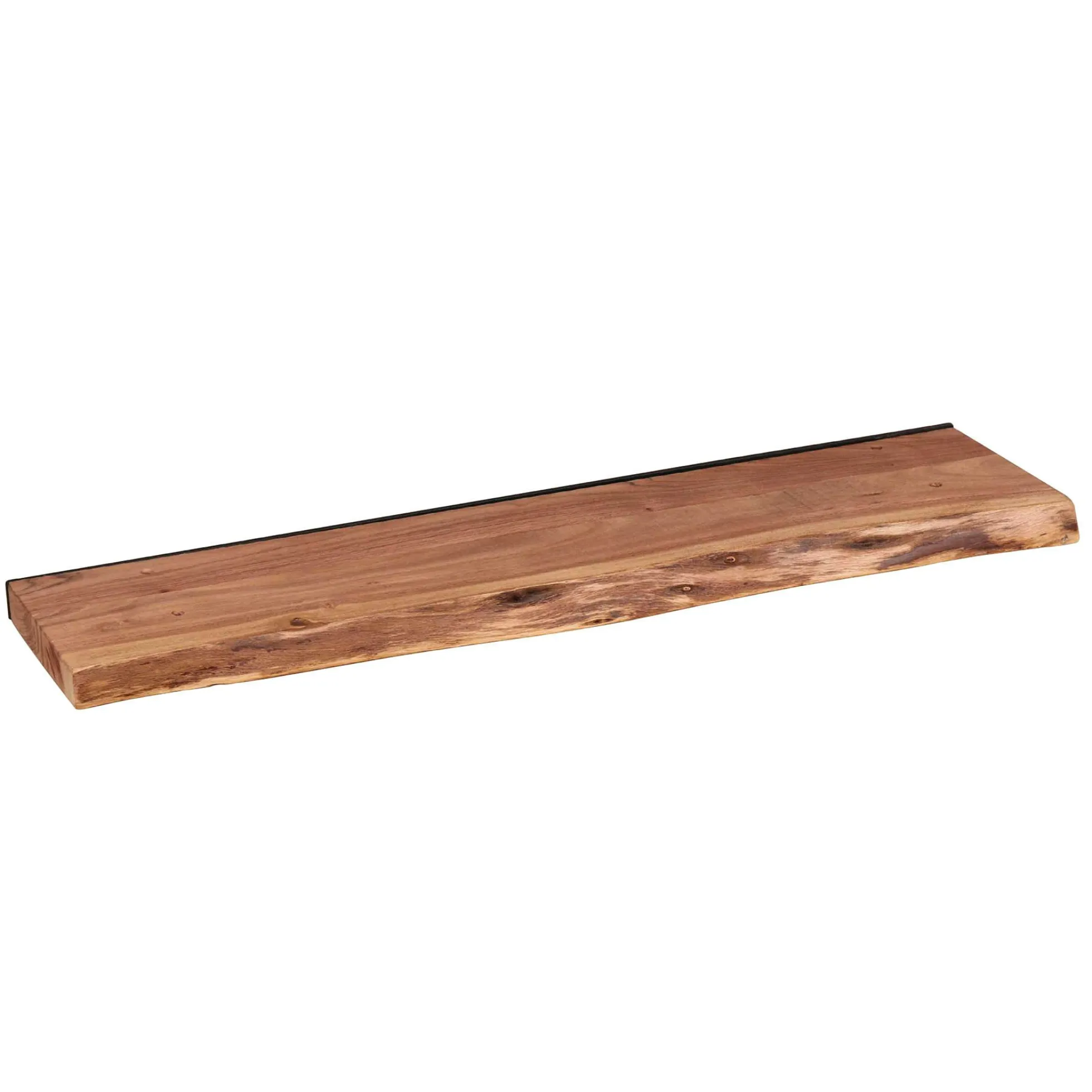 Etagère murale bois massif bordure naturelle 90 cm MELBOURNE