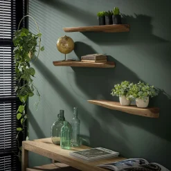 Etagère murale bois massif d'acacia (3 pièces) TRIBECA