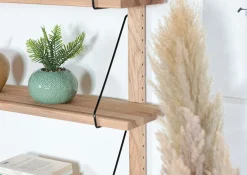 Etagère murale bois massif 6 plateaux (bois blanc) PALERME