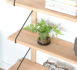 Etagère murale bois massif 6 plateaux (bois blanc) PALERME