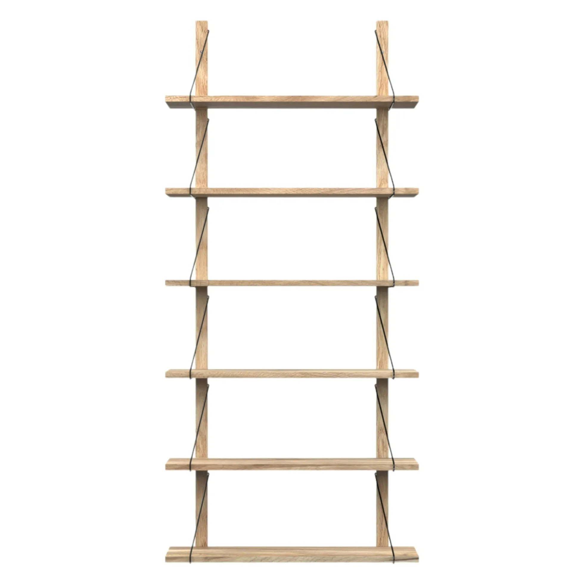 Etagère murale bois massif 6 plateaux (bois blanc) PALERME