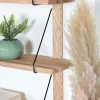 Etagère murale bois massif 3 plateaux (bois blanc) PALERME