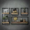 Etagère murale bois métal MELBOURNE