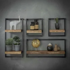 Etagère murale bois métal MELBOURNE