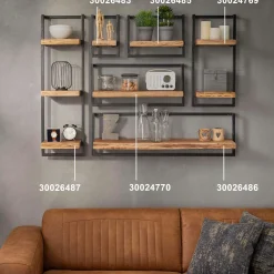 Etagère murale bois métal MELBOURNE