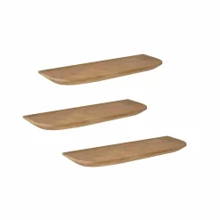 Etagère murale en bois de manguier 60 cm (lot de 3) ALMA