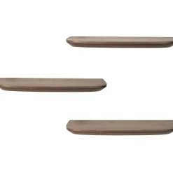 Etagère murale en bois foncé 60 cm (lot de 3) ALMA