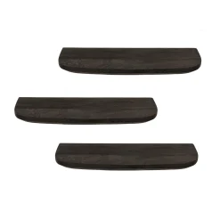 Etagère murale en bois noir 60 cm (lot de 3) ALMA