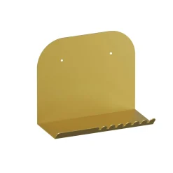 Etagère murale métal doré avec crochets dentelés 28 cm SFAX