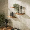 Etagère murale organique en bois d'acacia (lot de 3) MELBOURNE