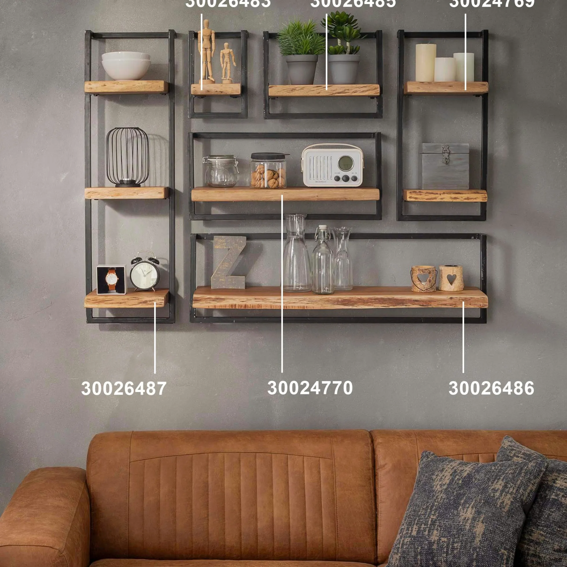 Etagère murale verticale 30 cm MELBOURNE