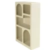 Etagère 5 niches 60x24cm en bois peint couleur beige NELIA