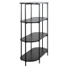 Etagère ovale en métal noir 4 plateaux VARDE