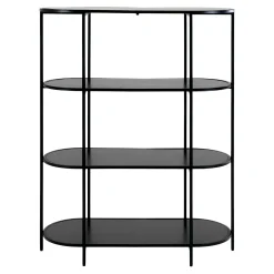 Etagère ovale en métal noir 4 plateaux VARDE