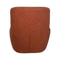 Fauteuil arrondi tissu bouclettes terracotta MALMOE