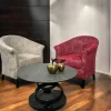 Fauteuil Cabriolet rouge chinéMIRA