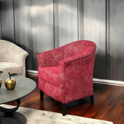 Fauteuil Cabriolet rouge chinéMIRA