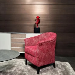 Fauteuil Cabriolet rouge chinéMIRA