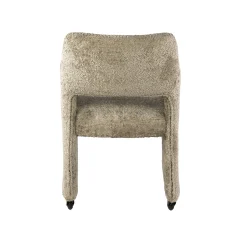 Fauteuil confortable à roulettes tissu cosy beige (x2) CREEK