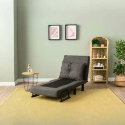 Fauteuil convertible anthracite couchage 175 cm IBARRA