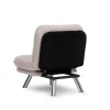 Fauteuil convertible banquette écru pieds chromés CUSCO