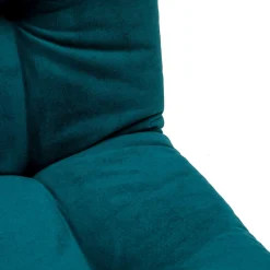Fauteuil convertible banquette bleu lagon pieds chromés CUSCO