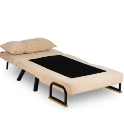 Fauteuil convertible beige - coussin assorti MODI