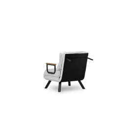 Fauteuil convertible blanc bouclette 1 place 175 cm MODI