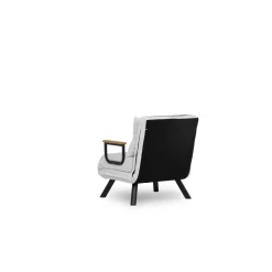 Fauteuil convertible blanc bouclette 1 place 175 cm MODI