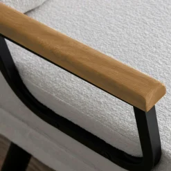 Fauteuil convertible blanc bouclette 1 place 175 cm MODI