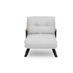 Fauteuil convertible blanc bouclette 1 place 175 cm MODI