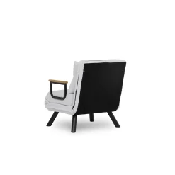 Fauteuil convertible blanc bouclette 1 place 175 cm MODI