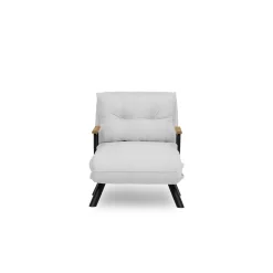 Fauteuil convertible blanc bouclette 1 place 175 cm MODI